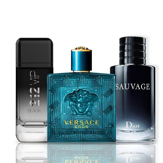 3er Parfüm-Set | Versace Eros + Sauvage Dior + 212 Vip Blac