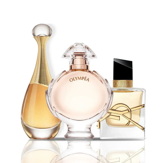 3er Parfüm-Set | J'Adore Dior + Olympea + Yves Saint Laurent Libre